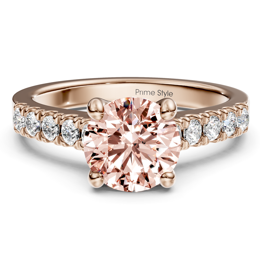 1.25-4.25 CT Round Cut Fancy Pink Diamonds - Engagement Ring