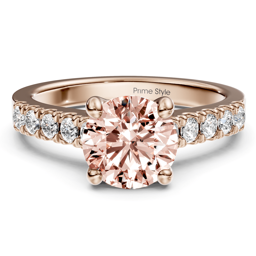 1.25-4.25 CT Round Cut Fancy Pink Diamonds - Engagement Ring