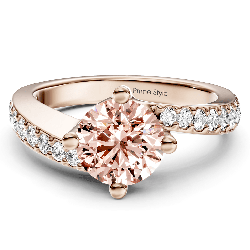1.35 - 4.35 CT Round Cut Fancy Pink Diamonds - Engagement Ring - Primestyle.com