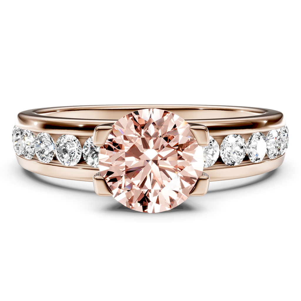 1.60-4.60 CT Round Cut Fancy Pink Diamonds - Engagement Ring