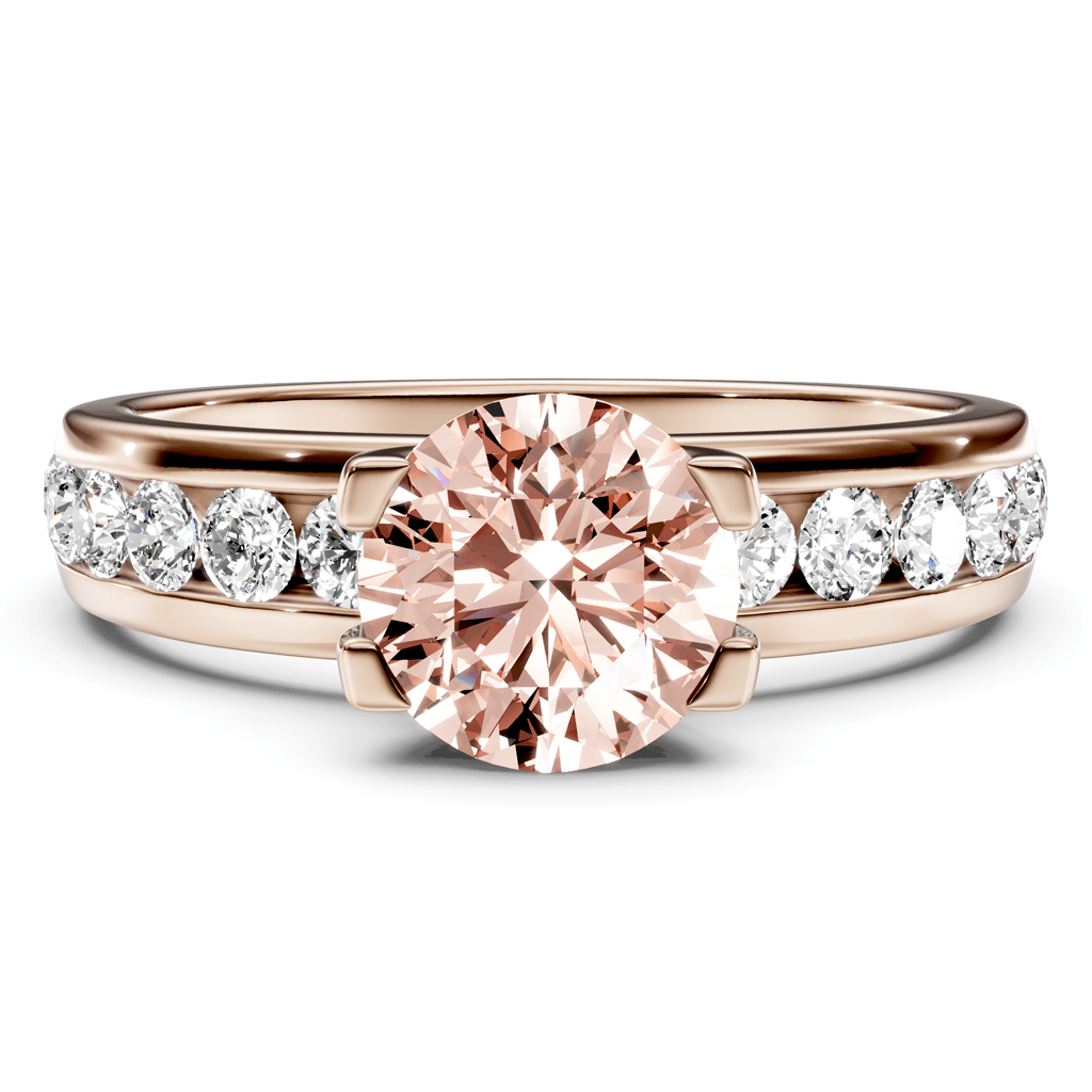 1.60 - 4.60 CT Round Cut Fancy Pink Diamonds - Engagement Ring - Primestyle.com