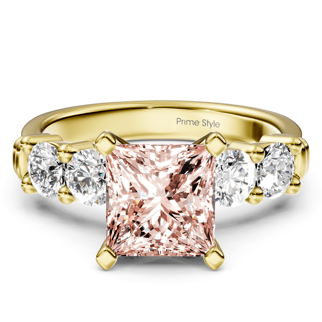 1.60 - 4.60 CT Round Cut Fancy Pink Diamonds - Engagement Ring - Primestyle.com