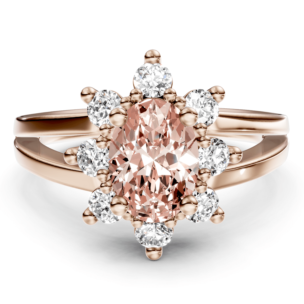 1.40 - 4.40 CT Oval & Round Cut Fancy Pink Diamonds - Engagement Ring - Primestyle.com