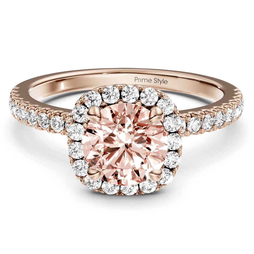 1.40 - 4.40 CT Round Cut Fancy Pink Diamonds - Engagement Ring - Primestyle.com