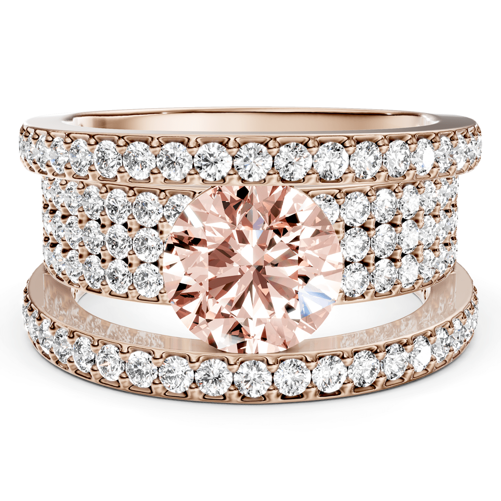2.80 - 5.80 CT Round Cut Fancy Pink Diamonds - Engagement Ring - Primestyle.com