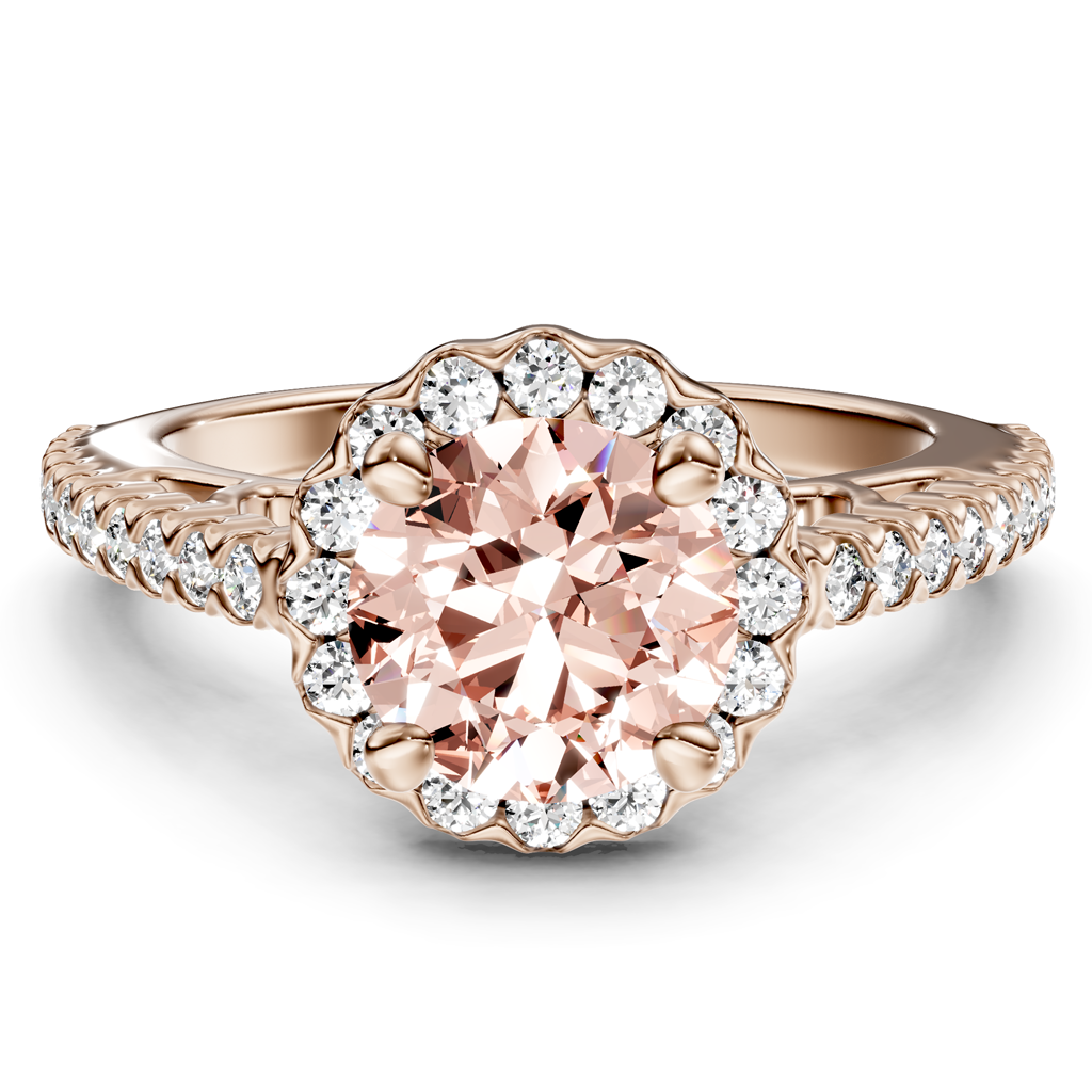 1.35-4.35 CT Round Cut Fancy Pink Diamonds - Engagement Ring