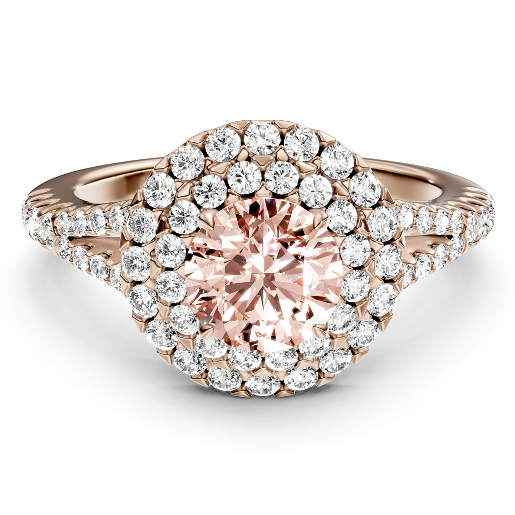 1.49-4.49 CT Round Cut Fancy Pink Diamonds - Engagement Ring