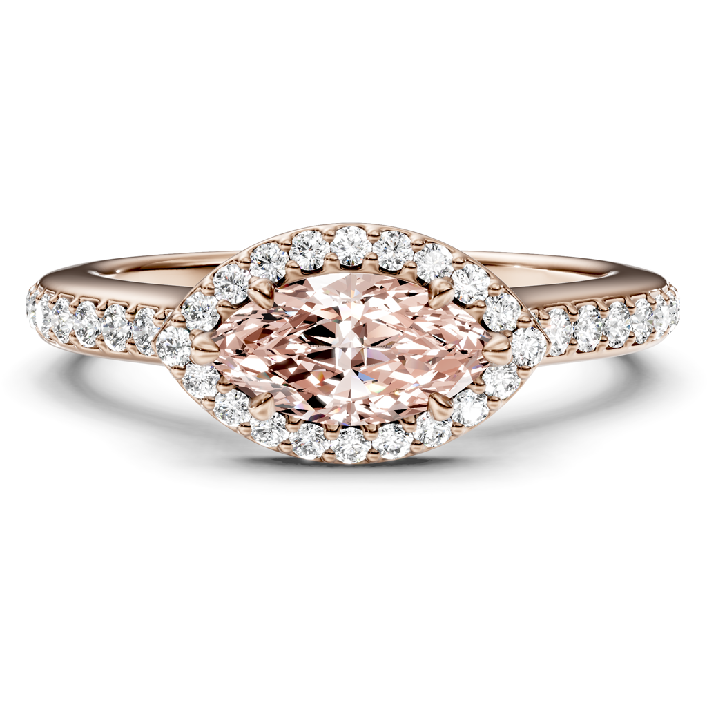 1.30-4.30 CT Marquise & Round Cut Fancy Pink Diamonds - Engagement Ring