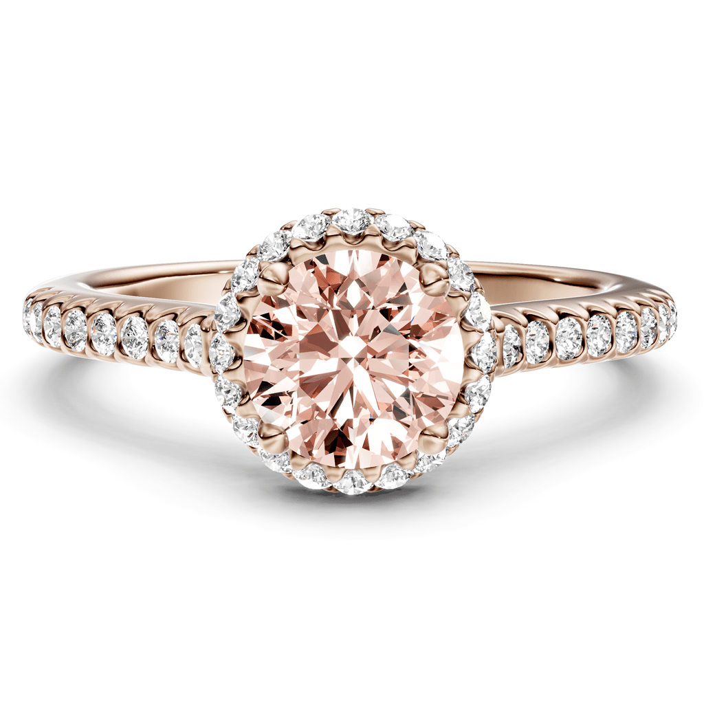 1.30 - 4.30 CT Round Cut Fancy Pink Diamonds - Engagement Ring - Primestyle.com