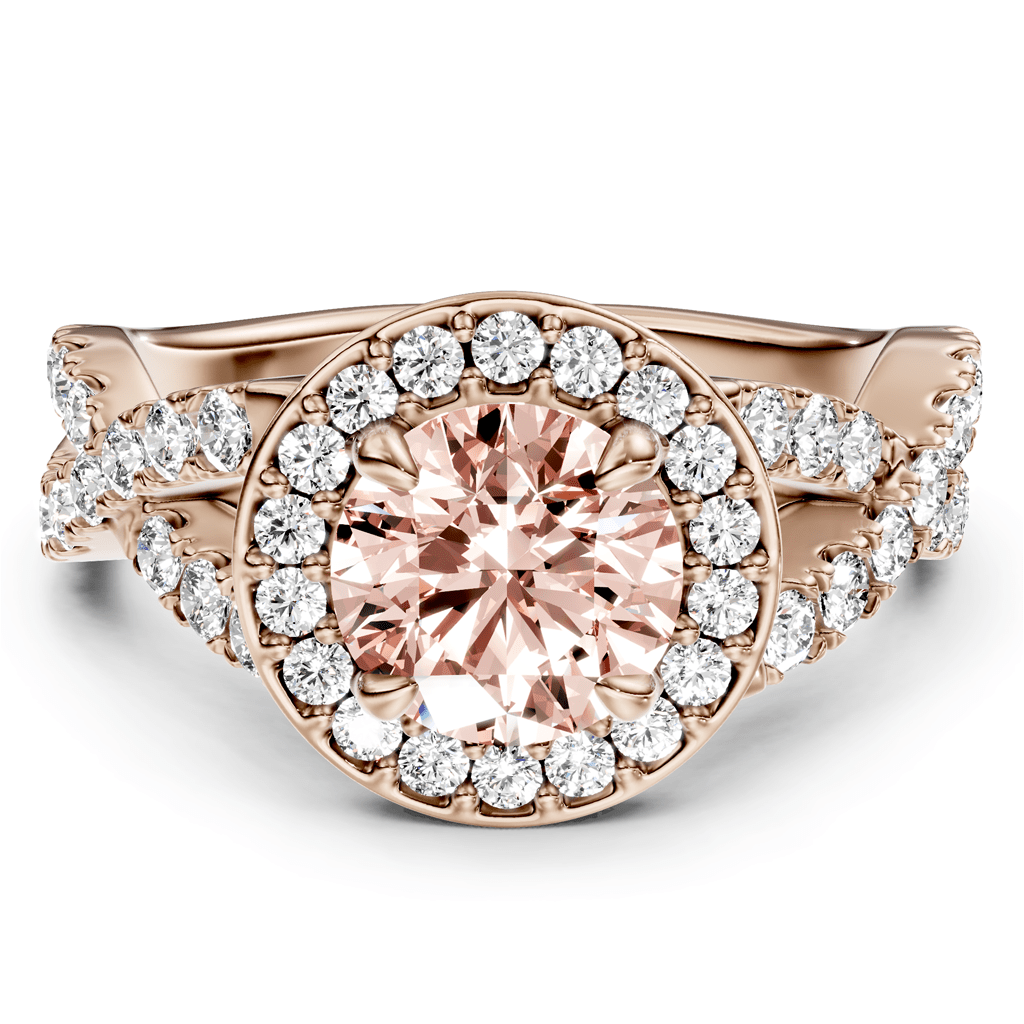 1.65 - 4.65 CT Round Cut Fancy Pink Diamonds - Engagement Ring - Primestyle.com