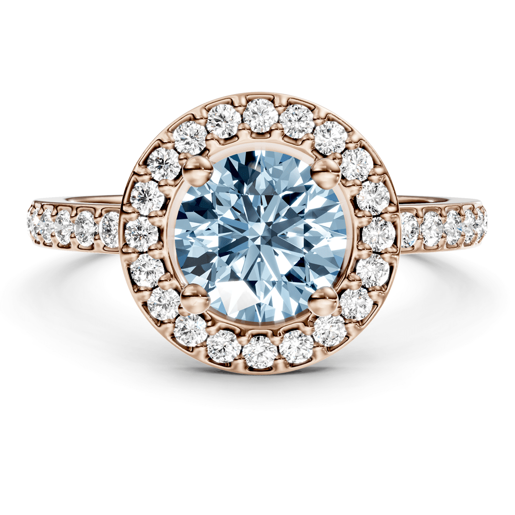 1.35 - 4.35 CT Round Cut Fancy Blue Diamonds - Engagement Ring - Primestyle.com