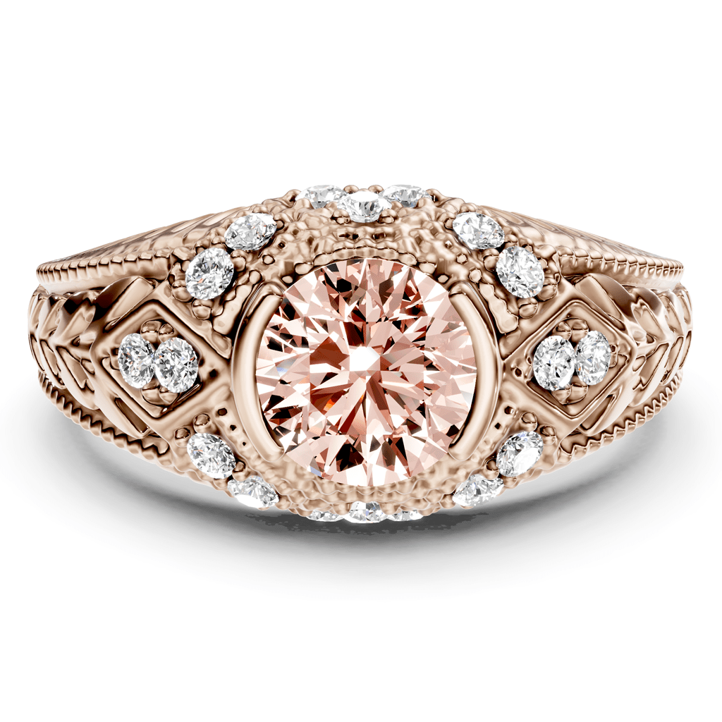 1.25 - 4.25 CT Round Cut Fancy Pink Diamonds - Engagement Ring - Primestyle.com