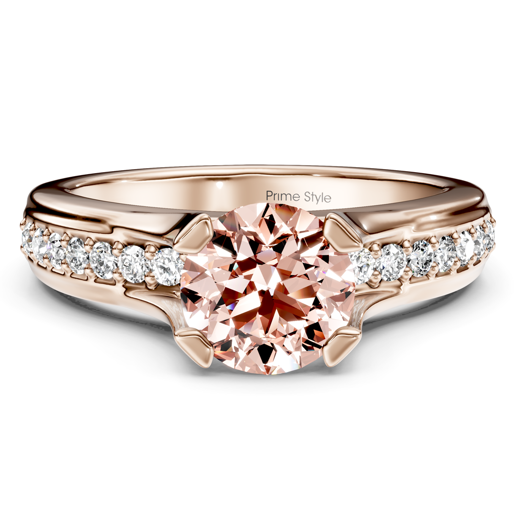 1.25-4.25 CT Round Cut Fancy Pink Diamonds - Engagement Ring