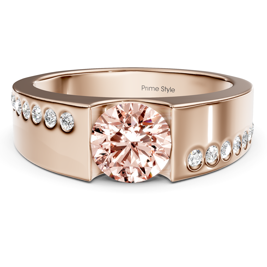 1.20-4.20 CT Round Cut Fancy Pink Diamonds - Engagement Ring