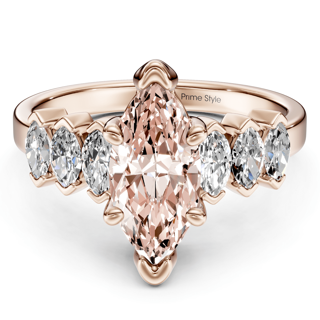 2.00 - 5.00 CT Marquise Cut Fancy Pink Diamonds - Engagement Ring - Primestyle.com