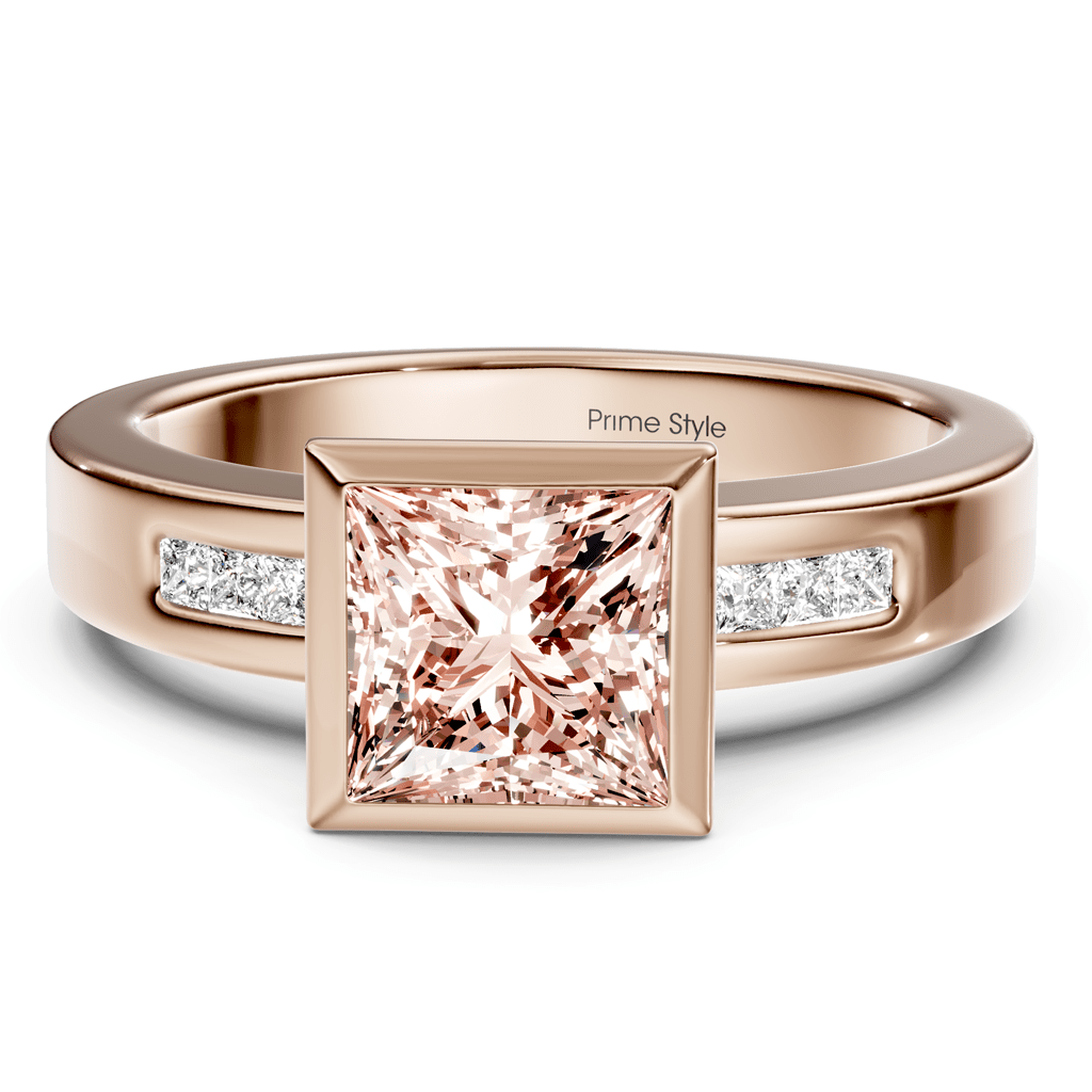 1.20 - 4.20 CT Princess Cut Fancy Pink Diamonds - Engagement Ring - Primestyle.com
