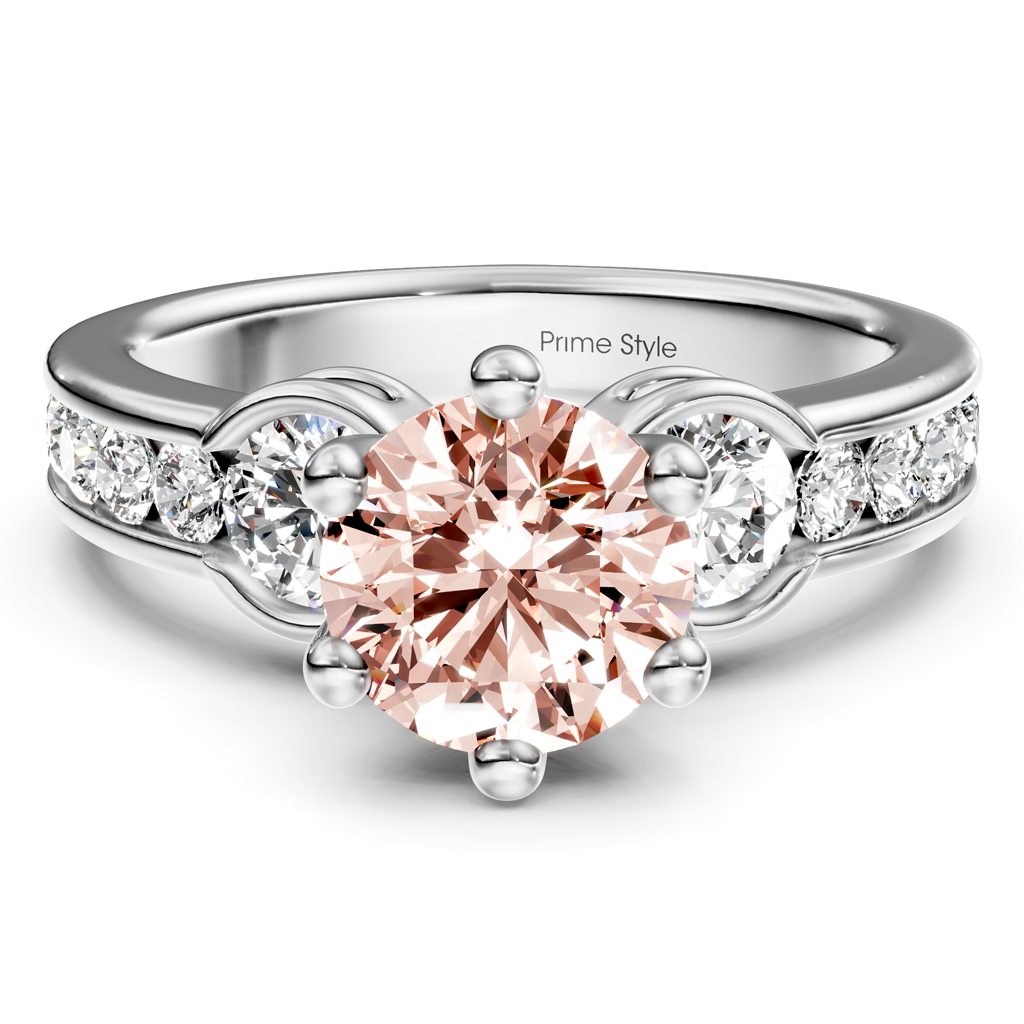 1.85-4.85 CT Round Cut Fancy Pink Diamonds - Engagement Ring