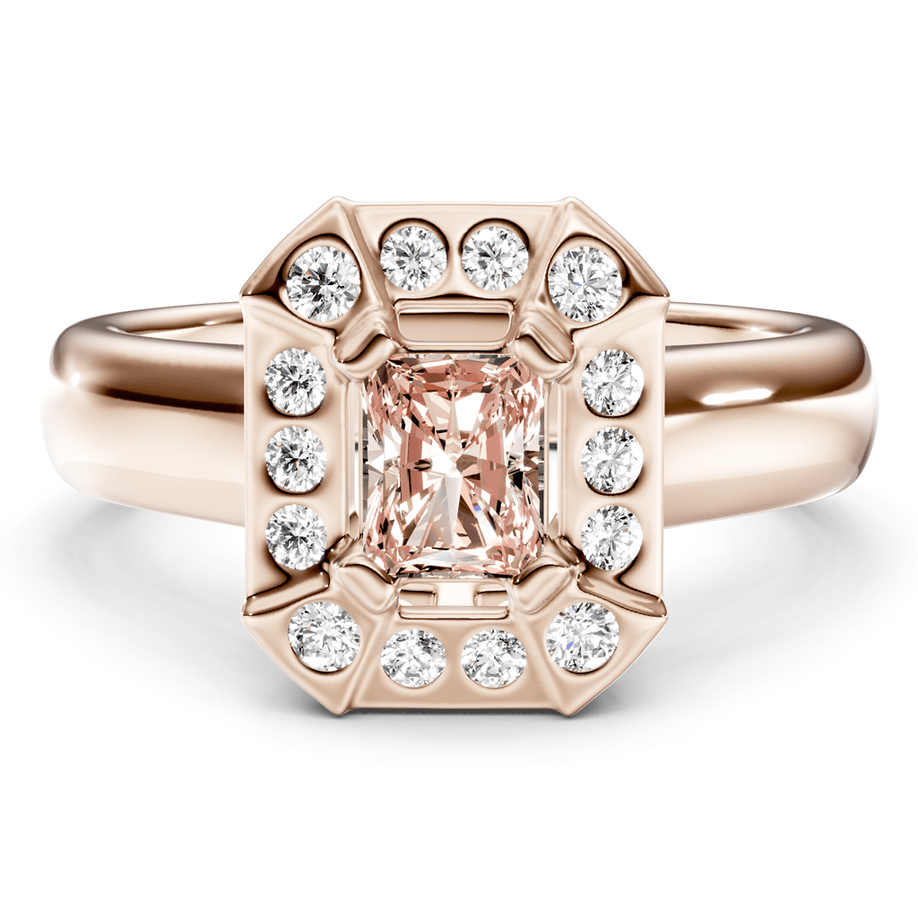 1.16 - 4.16 CT Radiant & Round Cut Fancy Pink Diamonds - Engagement Ring - Primestyle.com