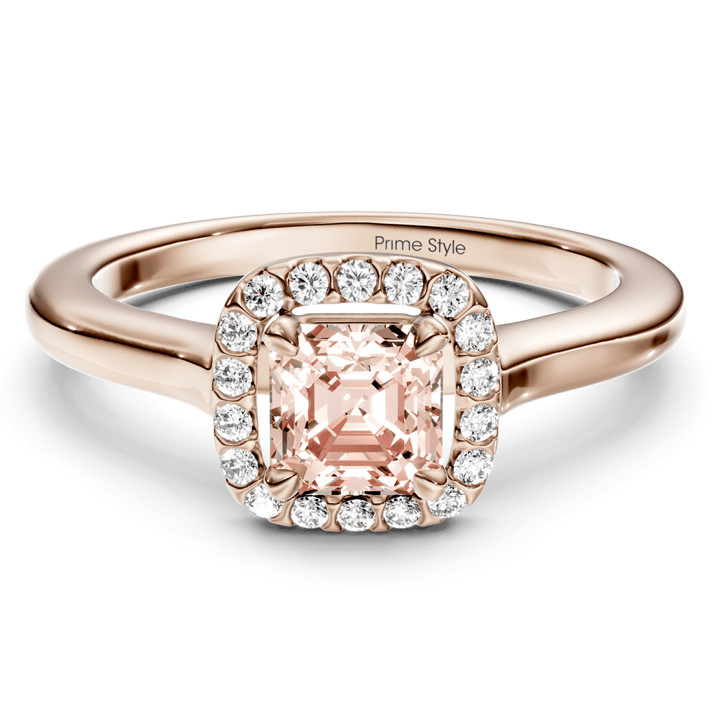 1.15-4.15 CT Ascher & Round Cut Fancy Pink Diamonds - Engagement Ring