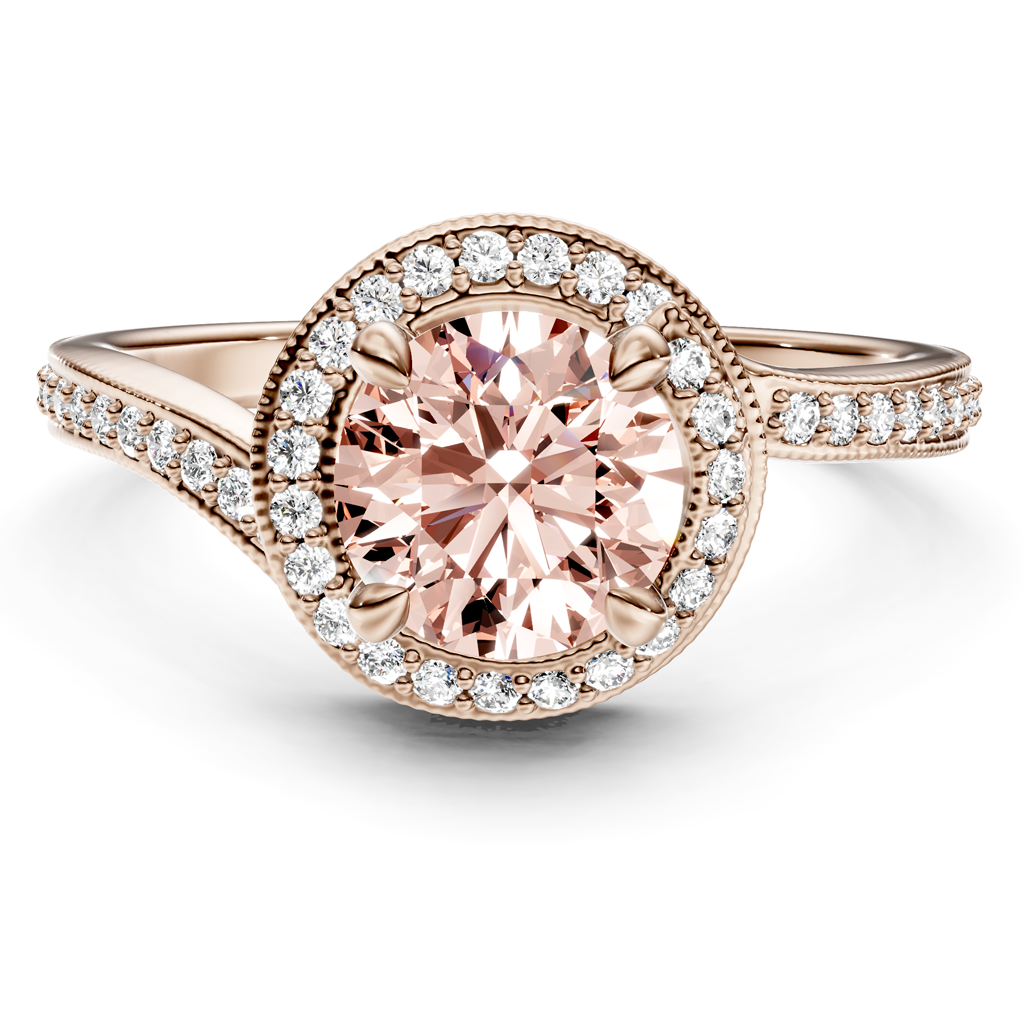 1.25-4.25 CT Round Cut Fancy Pink Diamonds - Engagement Ring