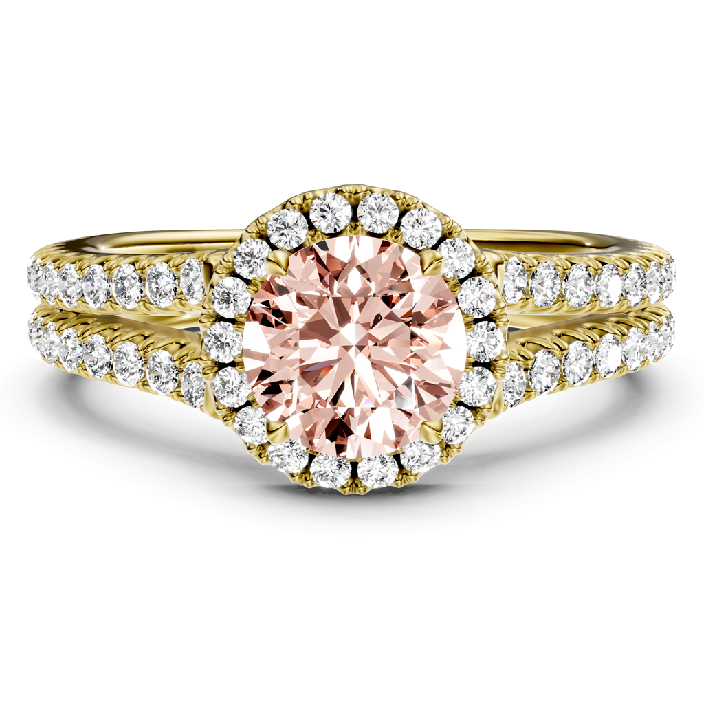 1.60-4.60 CT Round Cut Fancy Pink Diamonds - Engagement Ring