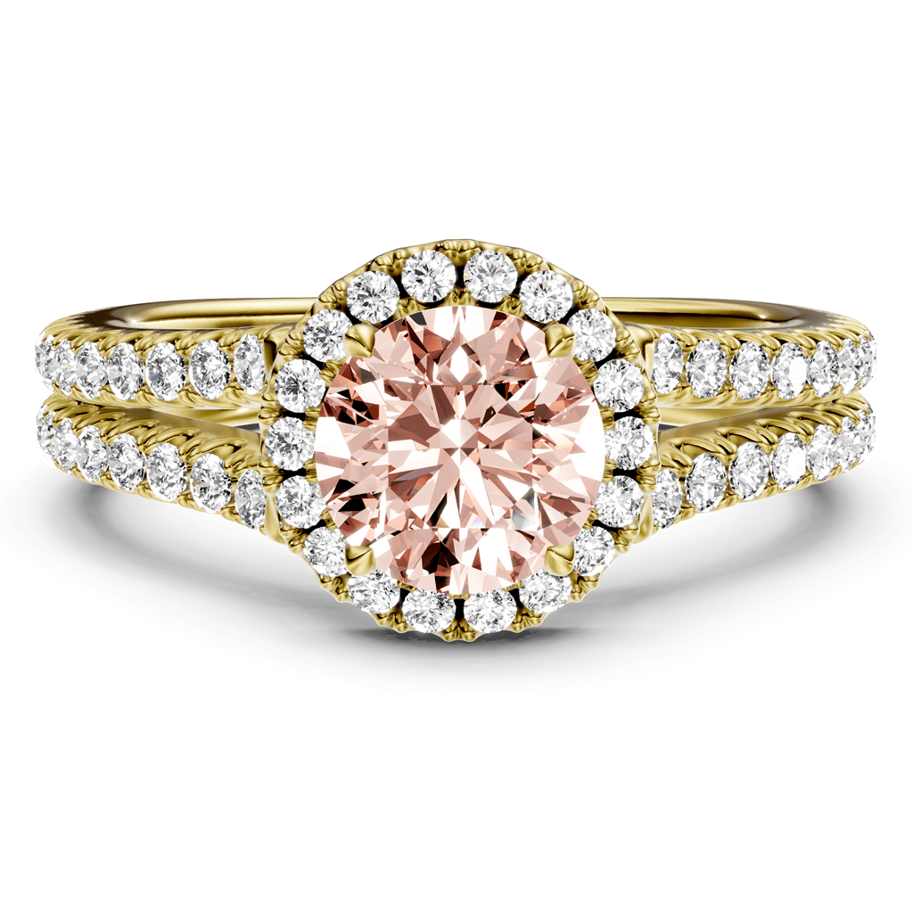 1.60 - 4.60 CT Round Cut Fancy Pink Diamonds - Engagement Ring - Primestyle.com