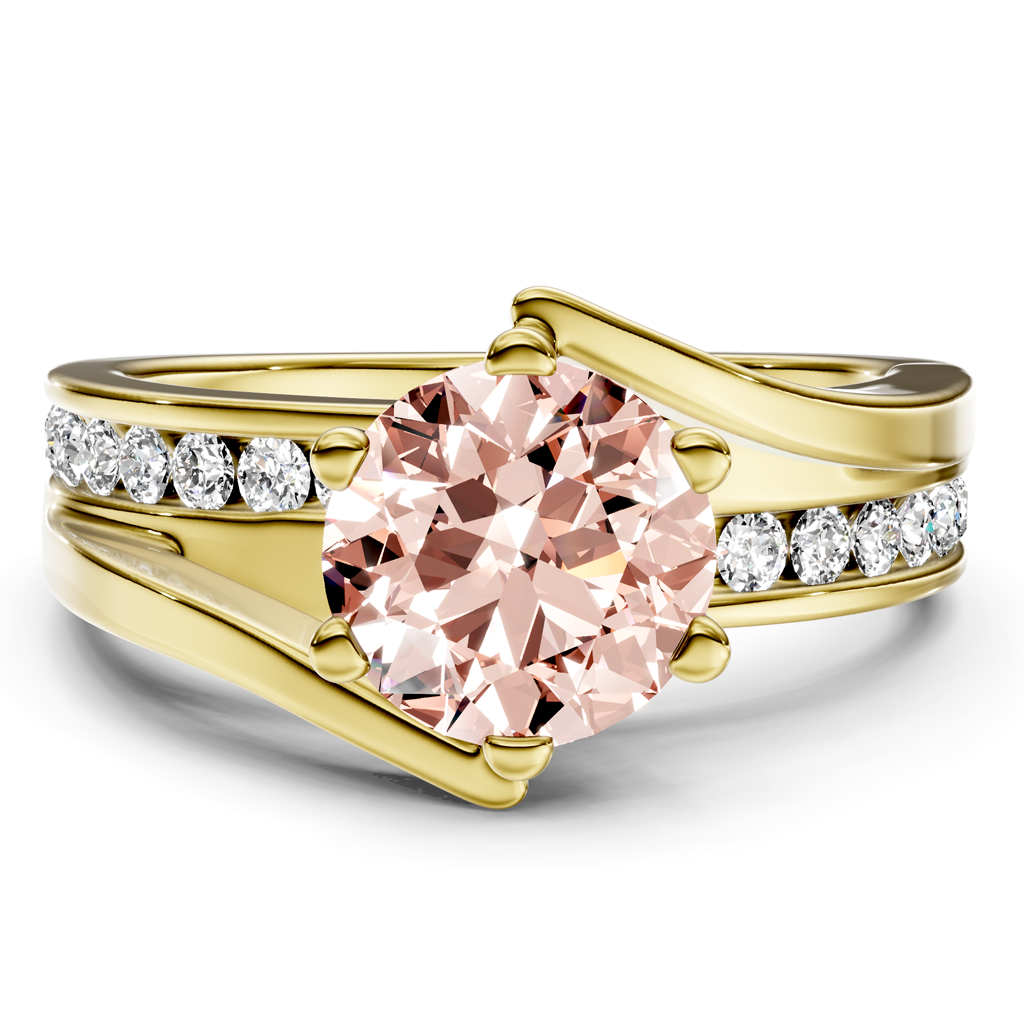 1.35-4.35 CT Round Cut Fancy Pink Diamonds - Engagement Ring