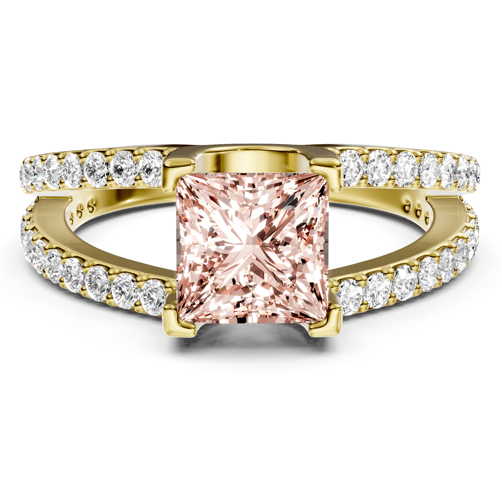 1.50 - 4.50 CT Princess & Round Cut Fancy Pink Diamonds - Engagement Ring - Primestyle.com