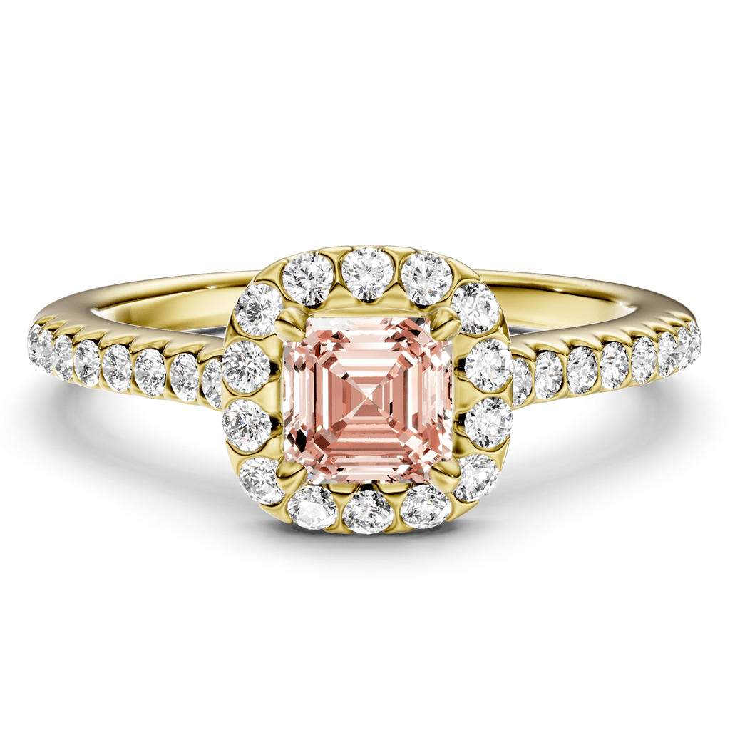 1.35 - 4.35 CT Ascher & Round Cut Fancy Pink Diamonds - Engagement Ring - Primestyle.com