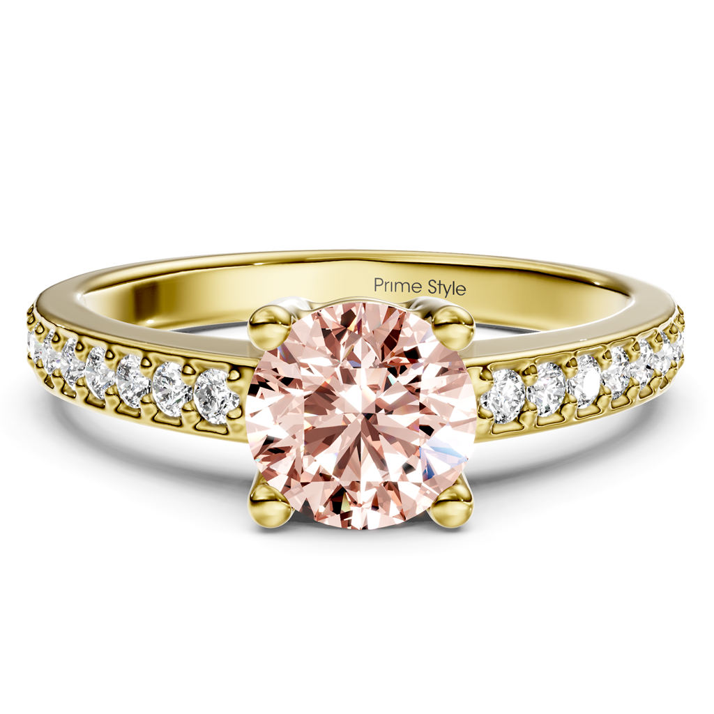 1.25-4.25 CT Round Cut Fancy Pink Diamonds - Engagement Ring
