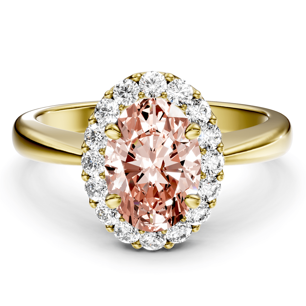 1.30 - 4.30 CT Oval & Round Cut Fancy Pink Diamonds - Engagement Ring - Primestyle.com
