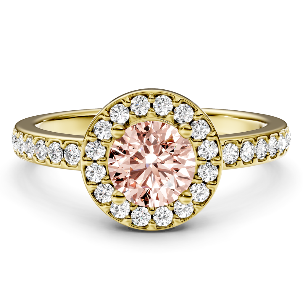 1.40-4.40 CT Round Cut Fancy Pink Diamonds - Engagement Ring