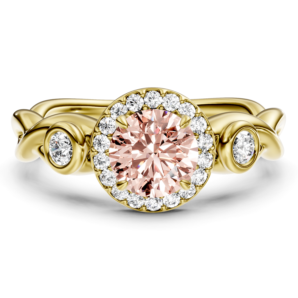 1.27-4.27 CT Round Cut Fancy Pink Diamonds - Engagement Ring