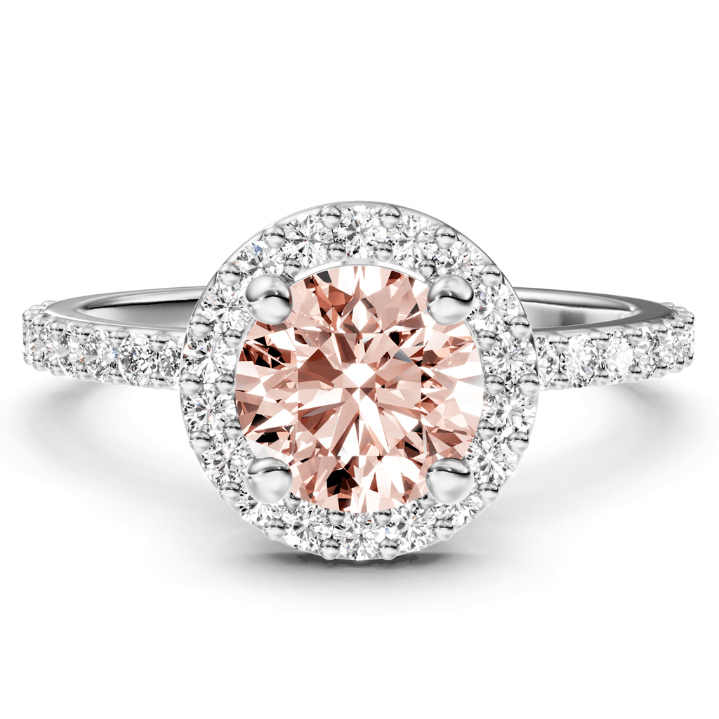 1.40 - 4.40 CT Round Cut Fancy Pink Diamonds - Engagement Ring - Primestyle.com