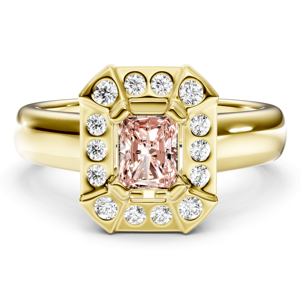 1.16-4.16 CT Radiant & Round Cut Fancy Pink Diamonds - Engagement Ring