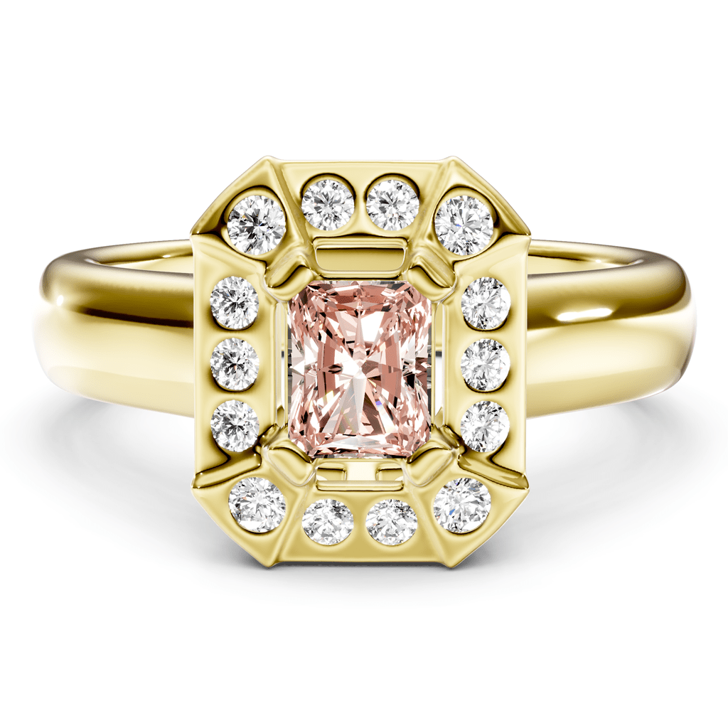 1.16 - 4.16 CT Radiant & Round Cut Fancy Pink Diamonds - Engagement Ring - Primestyle.com
