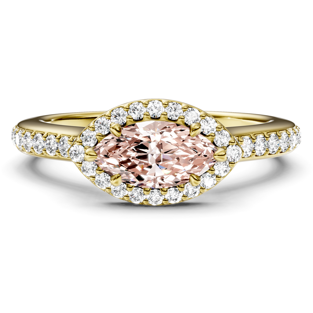 1.30-4.30 CT Marquise & Round Cut Fancy Pink Diamonds - Engagement Ring