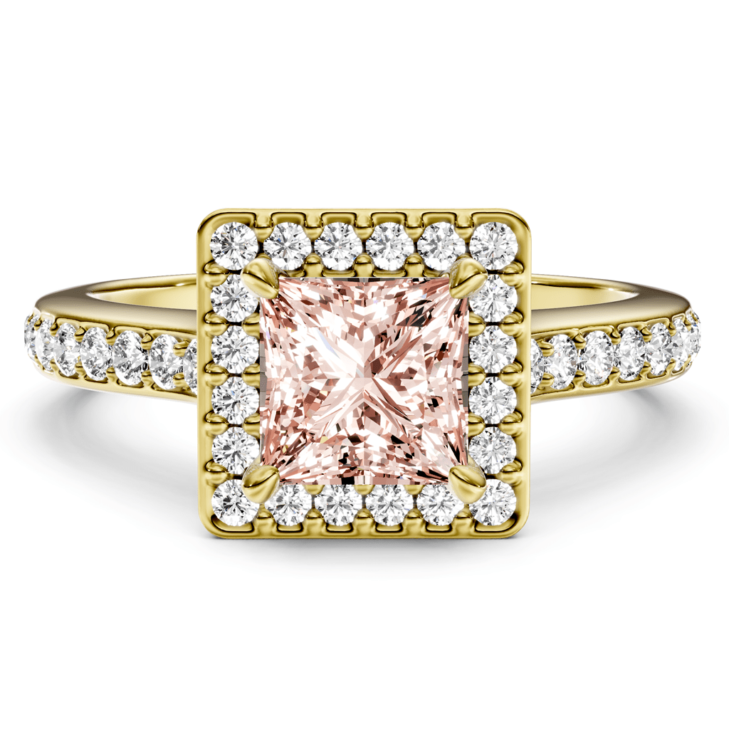 1.40-4.40 CT Princess & Round Cut Fancy Pink Diamonds - Engagement Ring