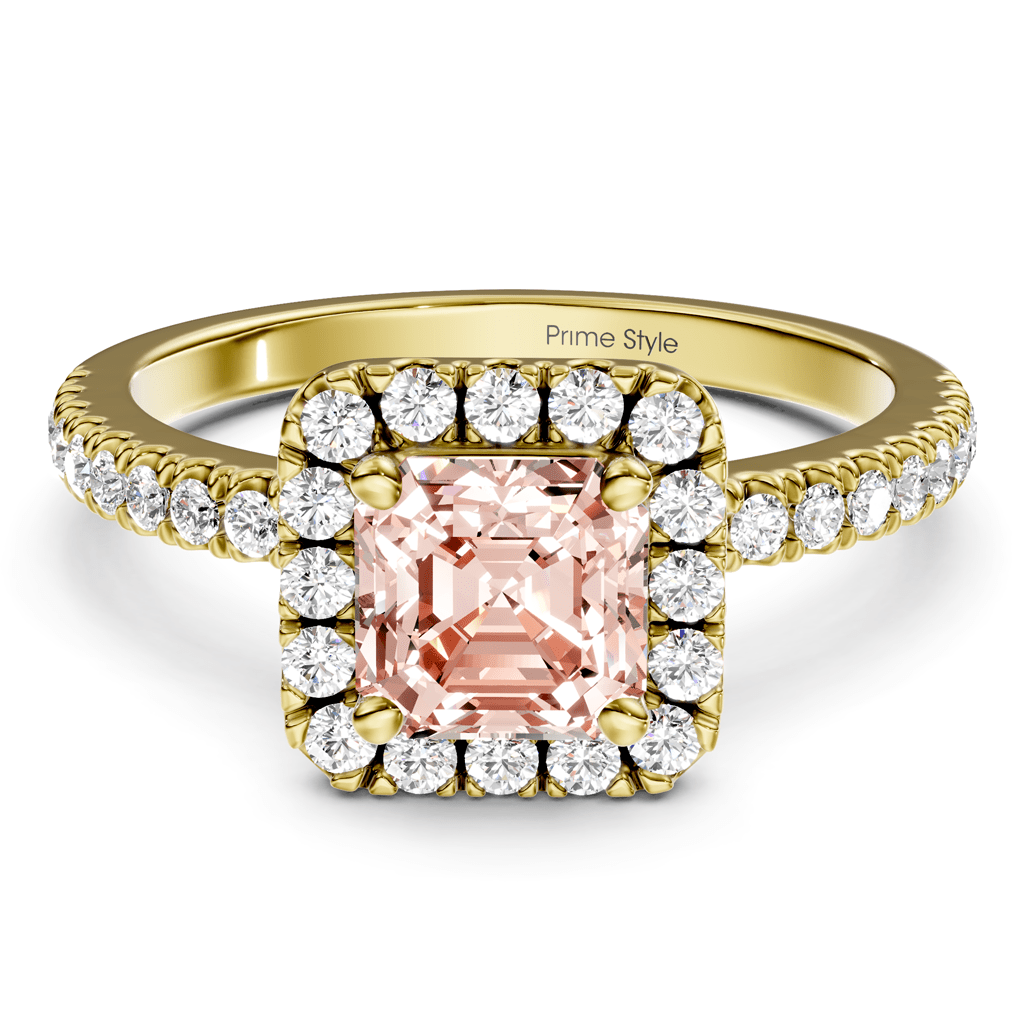 1.45 - 4.45 CT Ascher & Round Cut Fancy Pink Diamonds - Engagement Ring - Primestyle.com