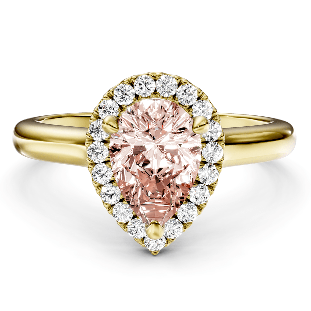 1.20-4.20 CT Pear & Round Cut Fancy Pink Diamonds - Engagement Ring