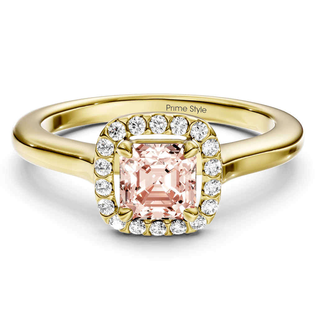 1.15-4.15 CT Ascher & Round Cut Fancy Pink Diamonds - Engagement Ring