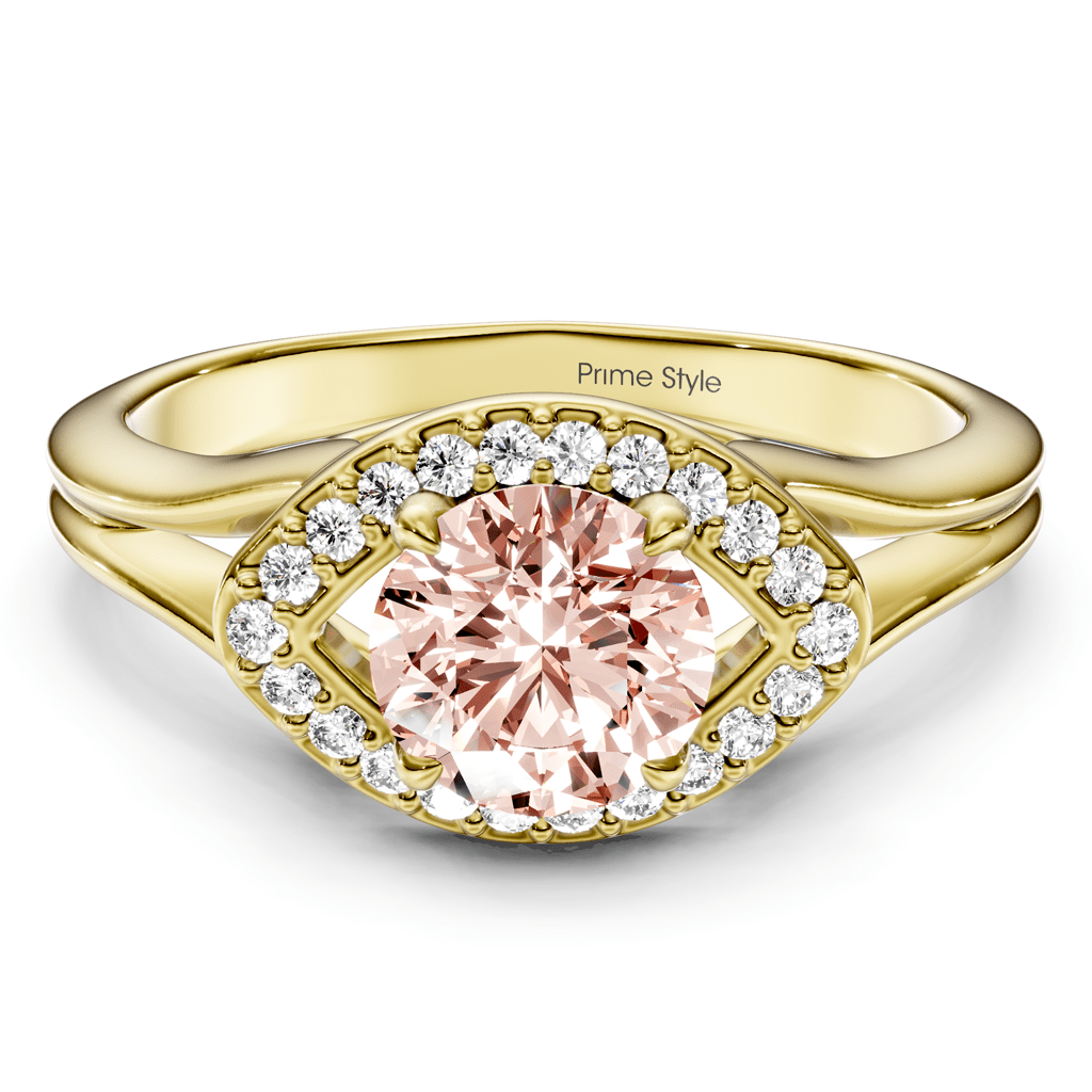 1.10 - 4.10 CT Round Cut Fancy Pink Diamonds - Engagement Ring - Primestyle.com
