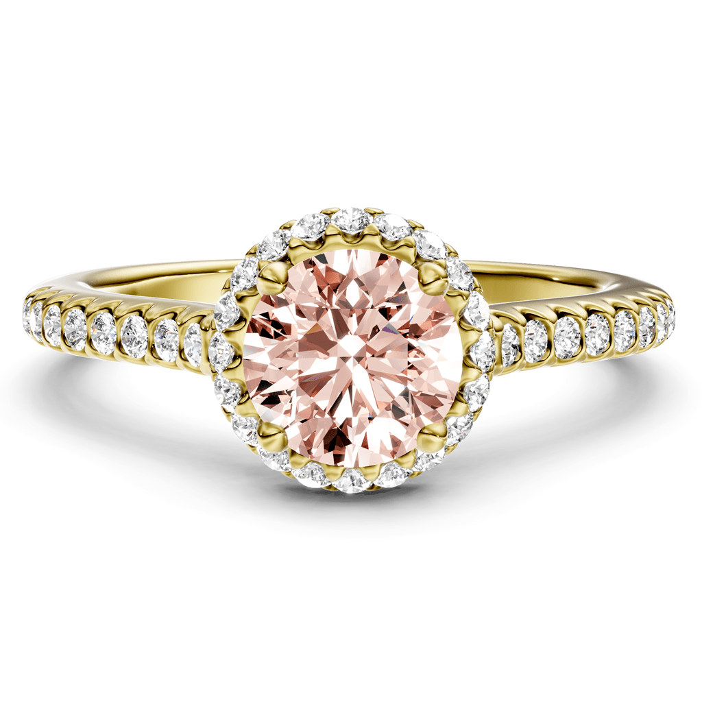 1.30 - 4.30 CT Round Cut Fancy Pink Diamonds - Engagement Ring - Primestyle.com