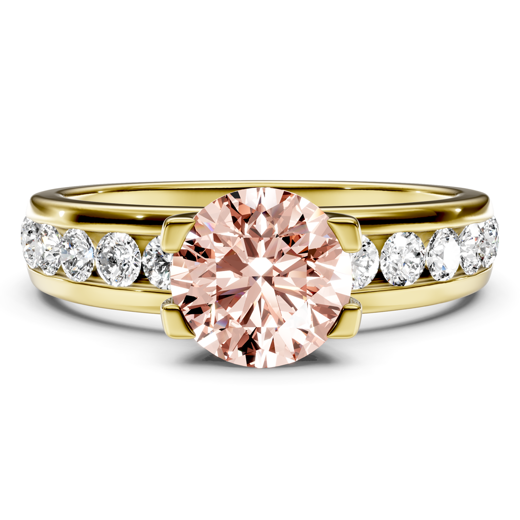 1.60-4.60 CT Round Cut Fancy Pink Diamonds - Engagement Ring