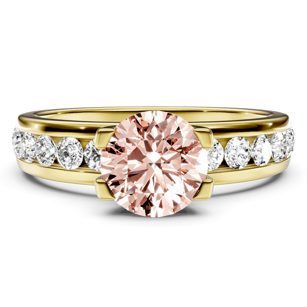 1.60 - 4.60 CT Round Cut Fancy Pink Diamonds - Engagement Ring - Primestyle.com