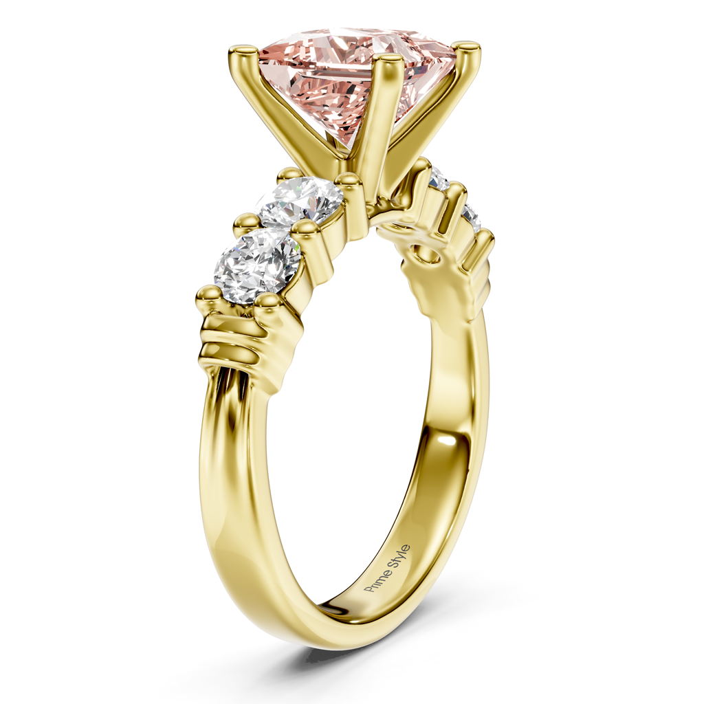 1.60-4.60 CT Round Cut Fancy Pink Diamonds - Engagement Ring