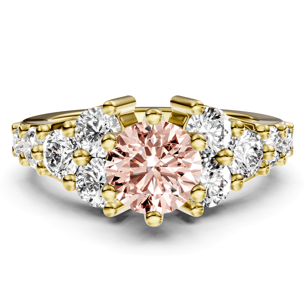 2.40 - 5.40 CT Round Cut Fancy Pink Diamonds - Engagement Ring - Primestyle.com