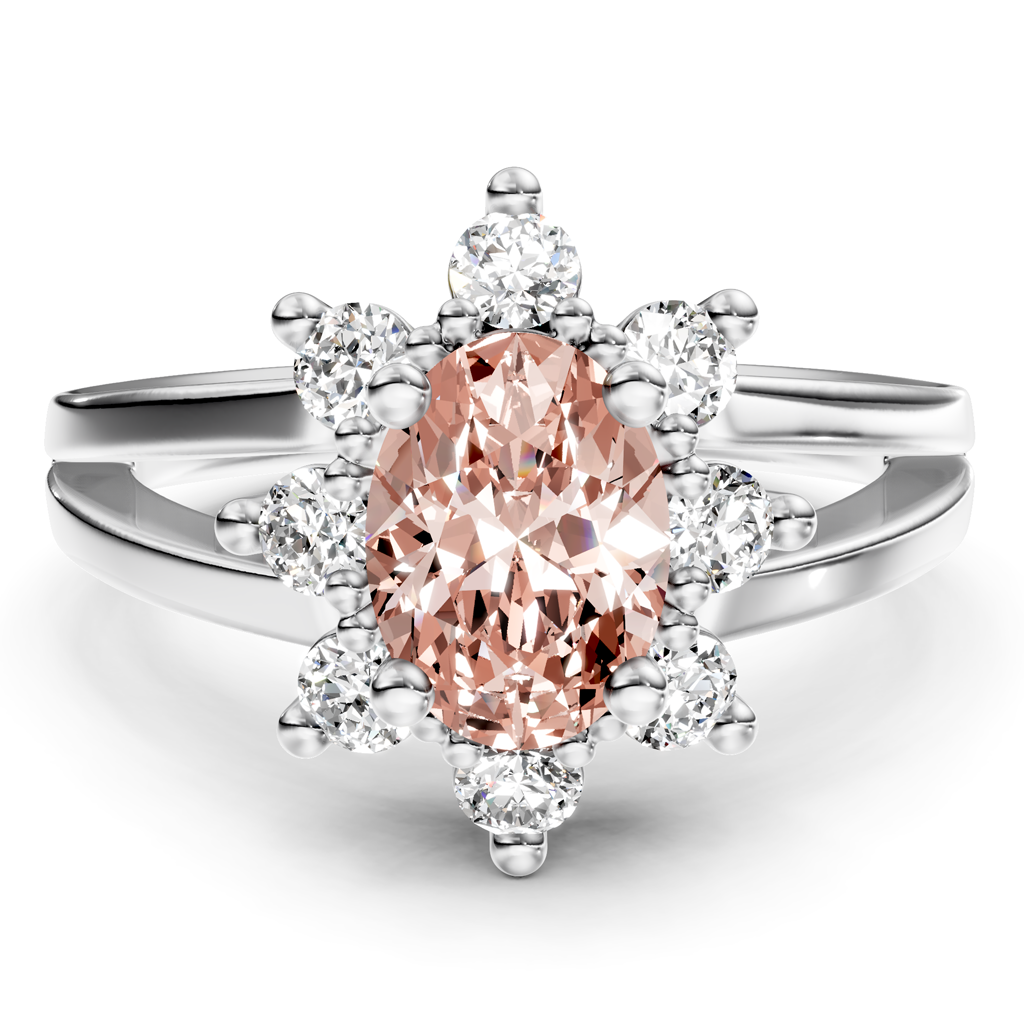 1.40-4.40 CT Oval & Round Cut Fancy Pink Diamonds - Engagement Ring