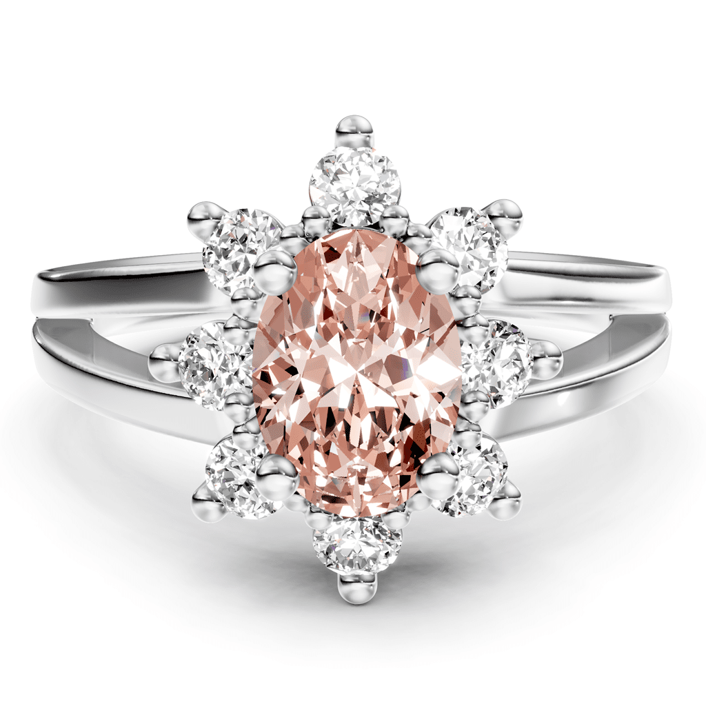 1.40 - 4.40 CT Oval & Round Cut Fancy Pink Diamonds - Engagement Ring - Primestyle.com