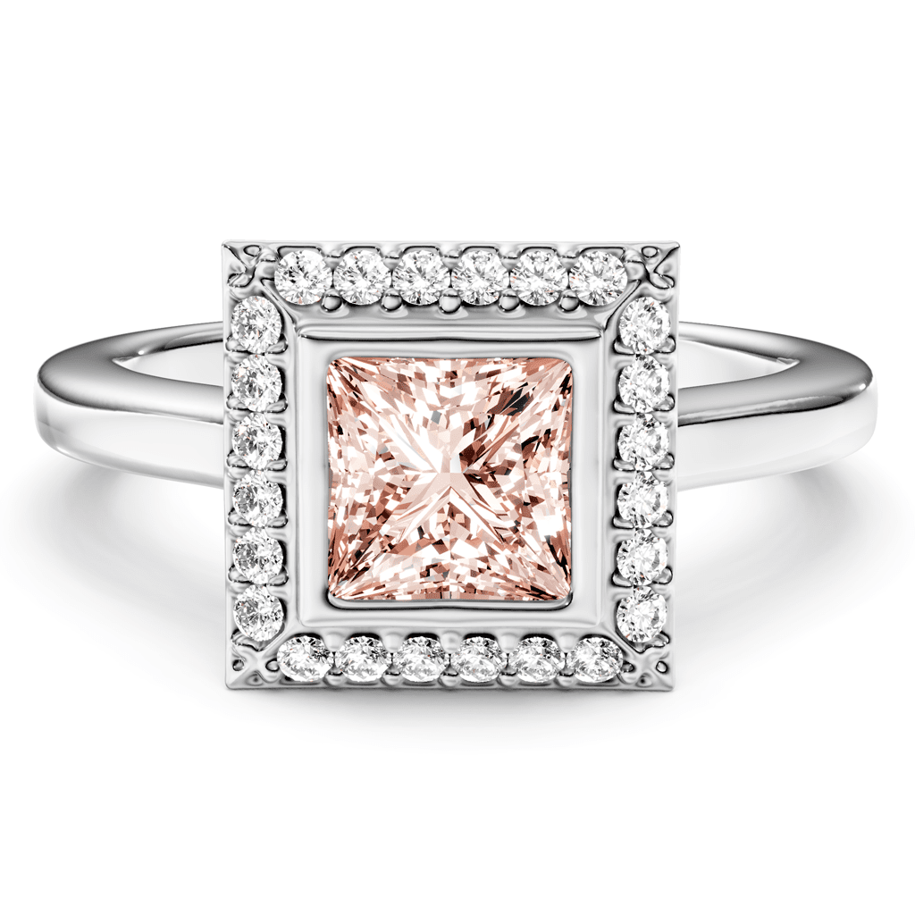 1.14 - 4.14 CT Princess & Round Cut Fancy Pink Diamonds - Engagement Ring - Primestyle.com